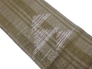 紐通し三角模様織出し名古屋帯